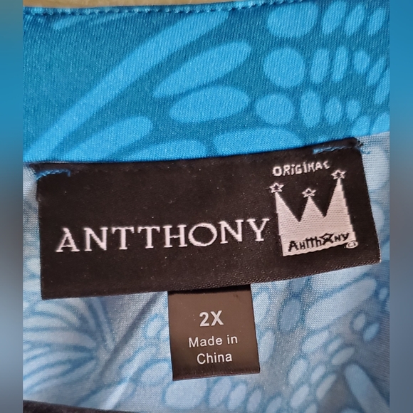 2x Anthony Originals Maxi Dress Blue Butterfly - Picture 2 of 7